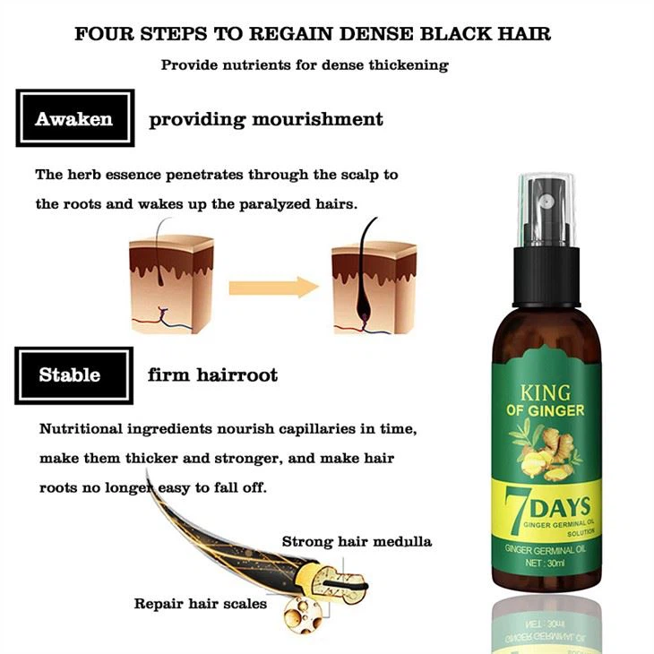 Herbal Ginger Hair Growth Care Oil Spray