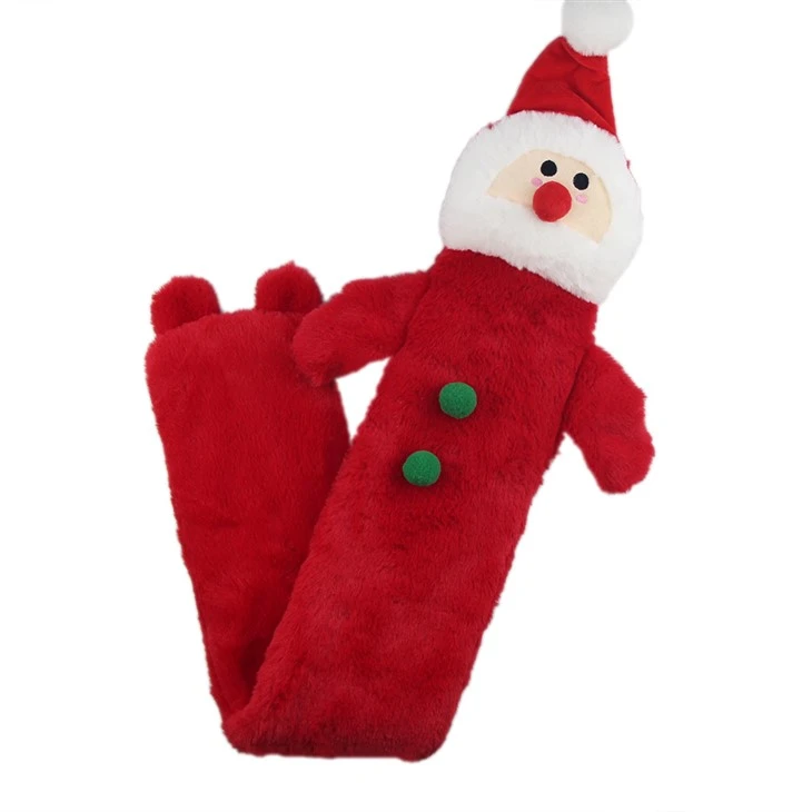 Christmas Long Rubber Hot Water Bottle Plush Cover