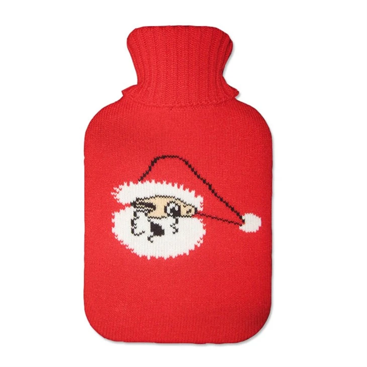 customized christmas knitted cover for hot water bag